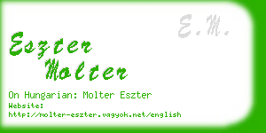 eszter molter business card